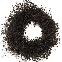 Kranz Flachs schwarz D30cm