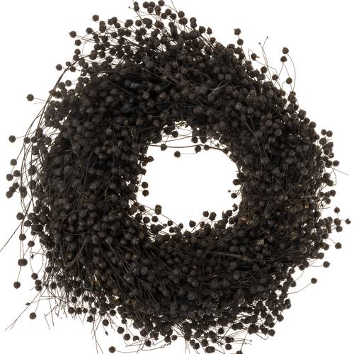 Kranz Flachs schwarz D30cm