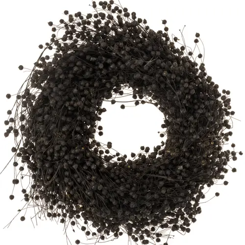 Kranz Flachs schwarz D30cm