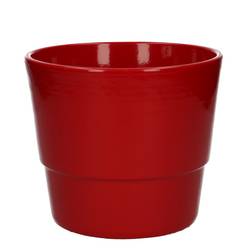 Keramik Übertopf Basic rot D16cm H13.5cm