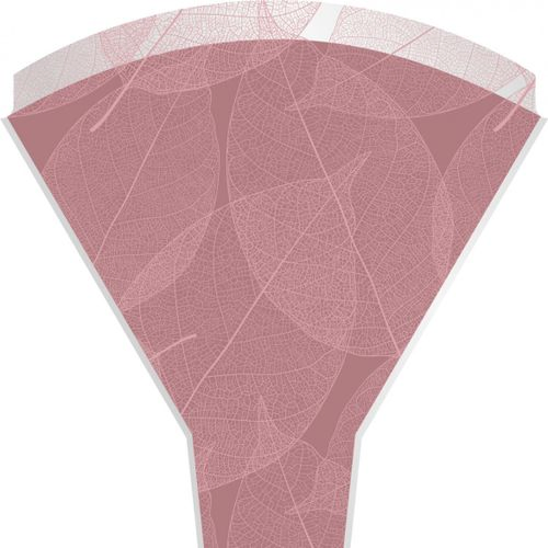 Tüte Skeleton Leaves rosa 50x44x12cm x50