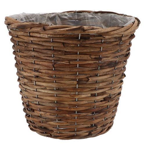 Korb Rotan Rund braun D29cm H26cm