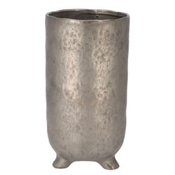 Keramik Übertopf St.Tropez silber D13cm H25cm