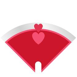 Tüte Moon Esmé rot PCR 35x35cm x50