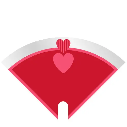 Tüte Moon Esmé rot PCR 35x35cm x50