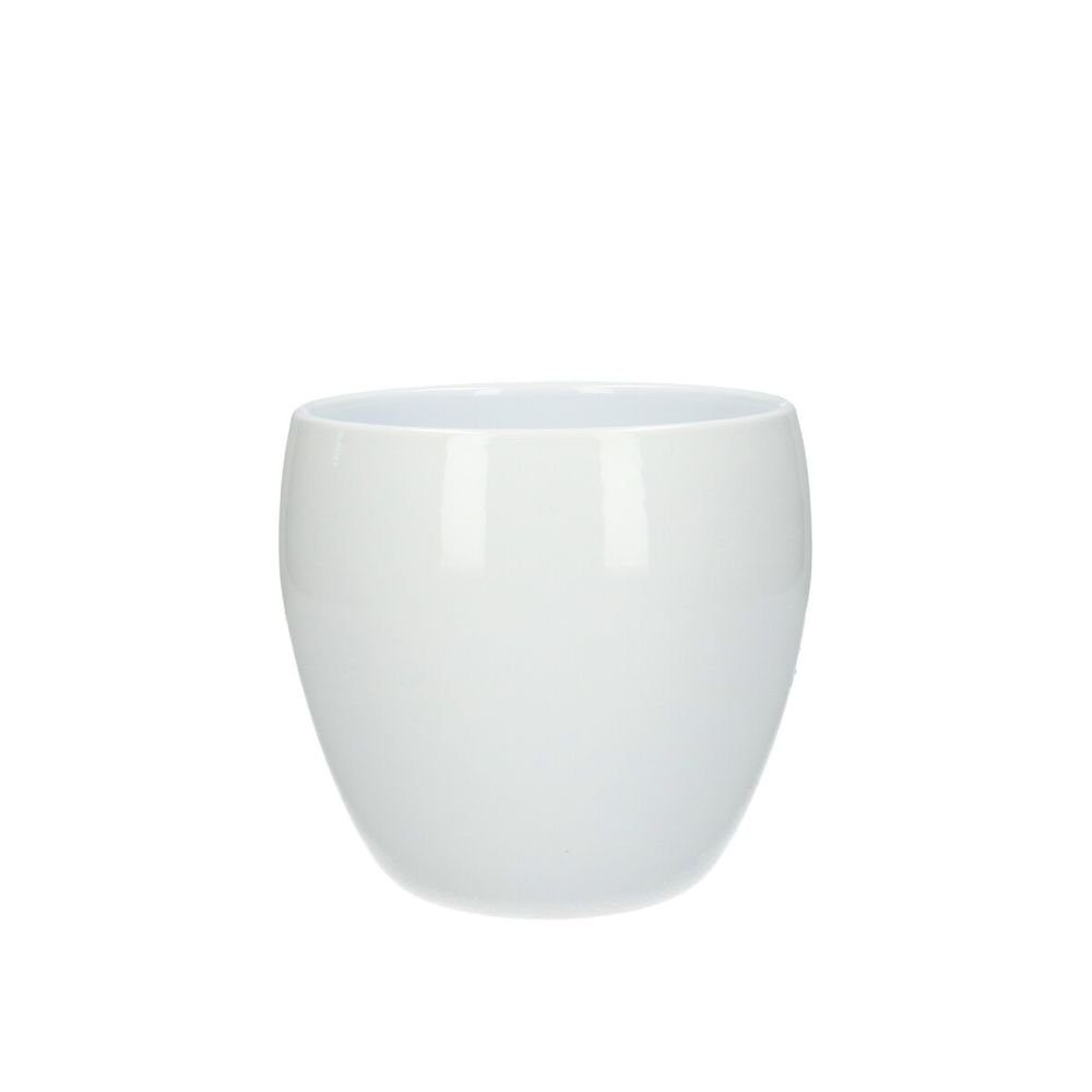 Keramik Bowl Übertopf weiss D13cm H13cm