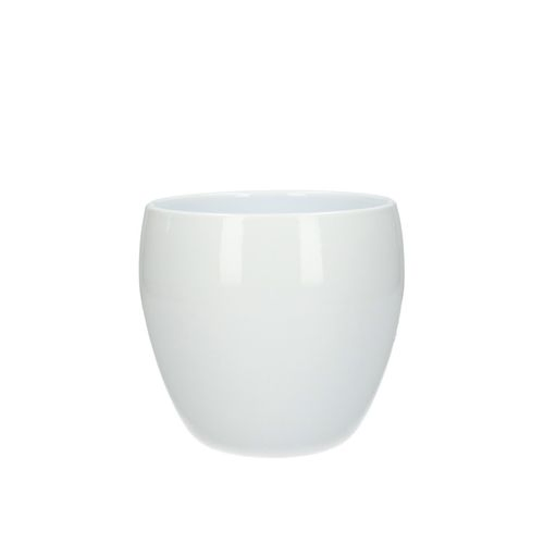 Keramik Bowl Übertopf weiss D13cm H13cm