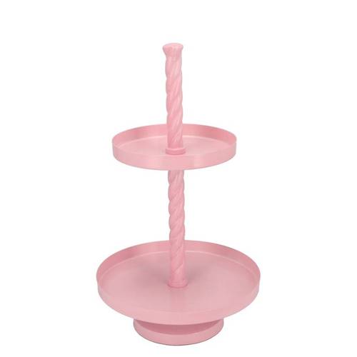 Etagere Swirl rosa 35x35x62cm