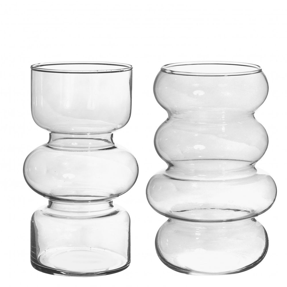 Glas Vase Twin mix D10cm H18cm