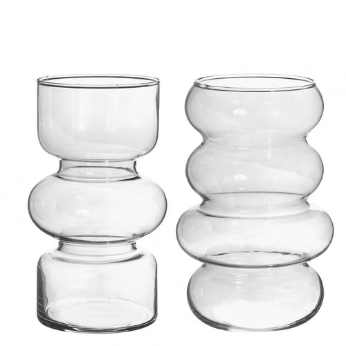 Glas Vase Twin mix D10cm H18cm