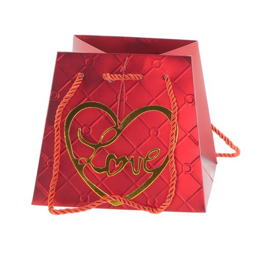 Tasche Herz Posh rot 13/13x17/17x15cm
