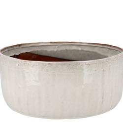 Keramik Schale Iron Stone weiss 30x30x13cm