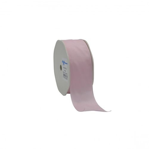 Band Stoff+Draht rosa 40mm 20m