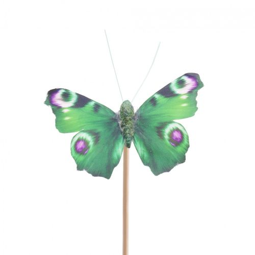 Schmetterling auf Stab grün L50cm D08cm