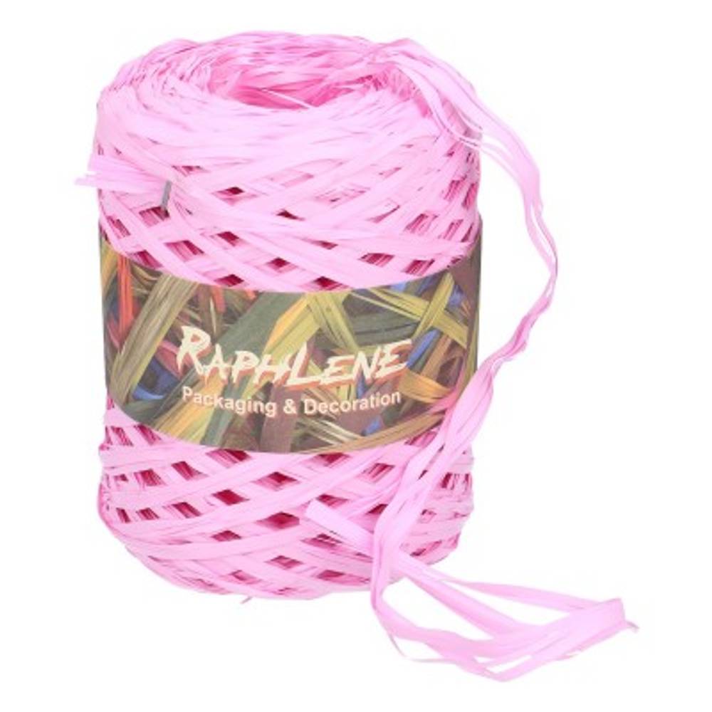 Raffia Rolle rosa 13mm 200m