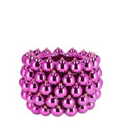 Weihnachtskugel Topf fuchsia 17x17x12cm