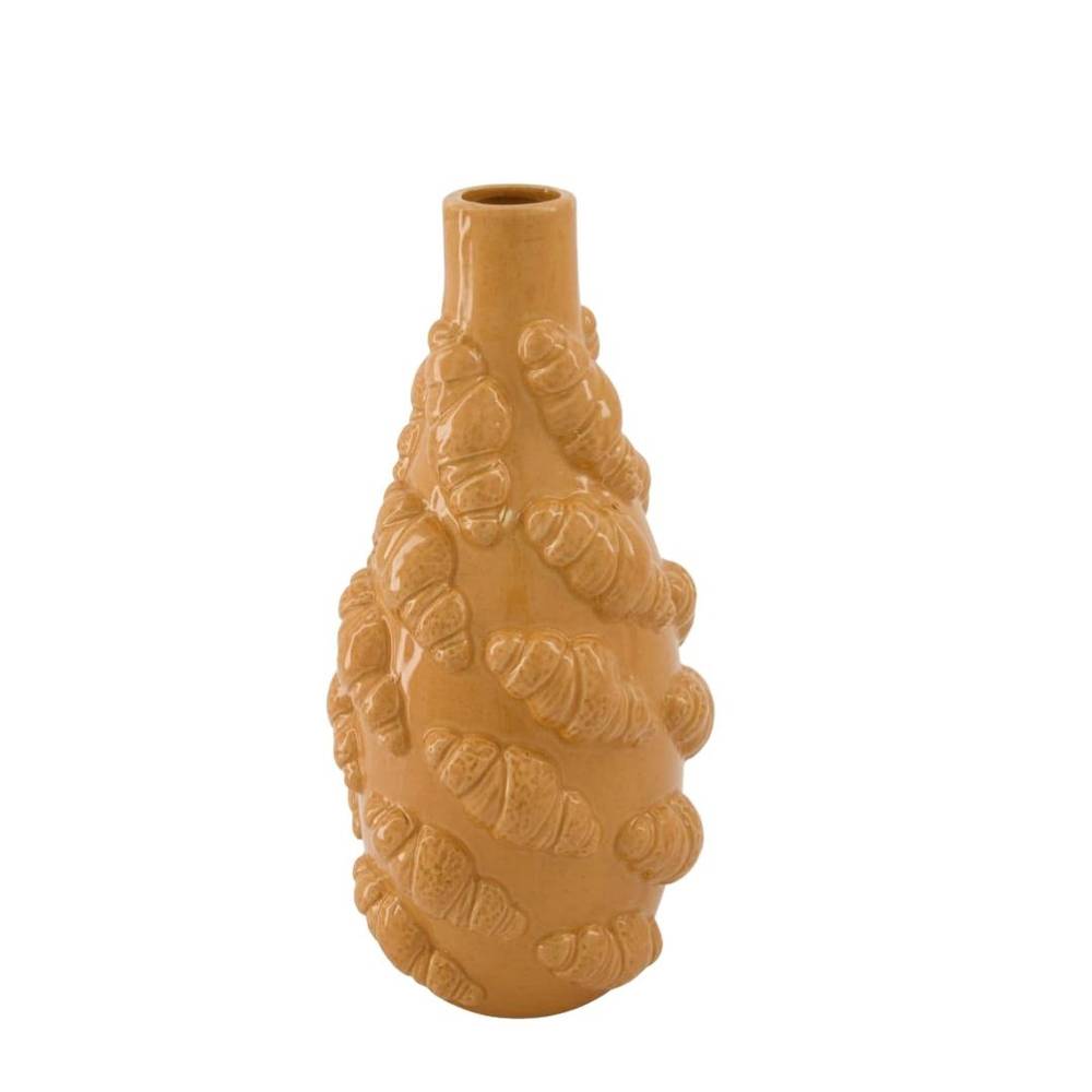 Keramik Vase Croissant braun D16cm H34cm