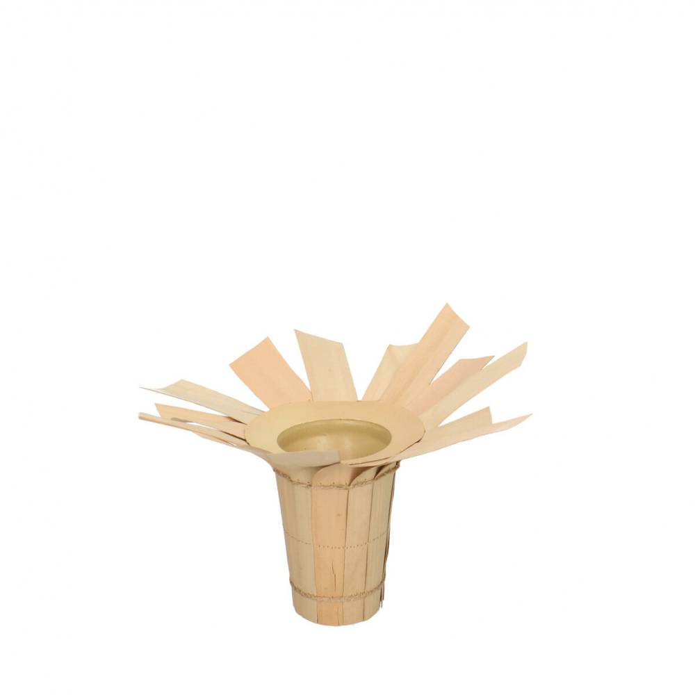 Strausshalter Palmblatt braun D16cm