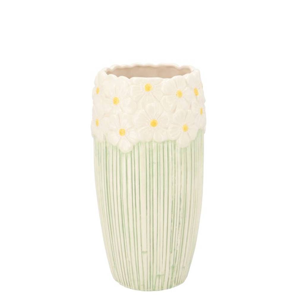 Keramik Vase Jane weiss 11x11x21cm