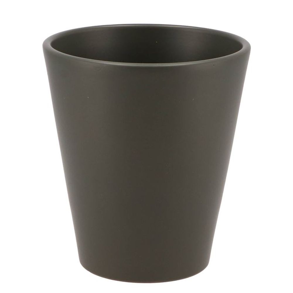 Keramik Orchidee Übertopf dunkelgrün D14cm H15cm