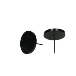 Teelichtbehälter schwarz d8.5X8m 2st