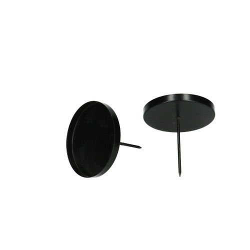 Teelichtbehälter schwarz d8.5X8m 2st