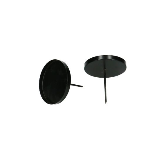 Teelichtbehälter schwarz d8.5X8m 2st