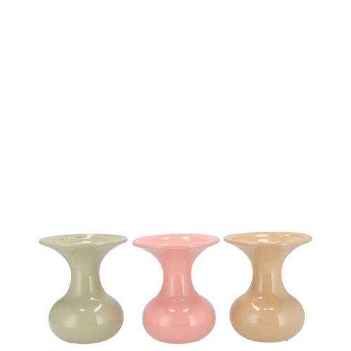 Keramik Vase Mia Dreamy mix pastel 09x09x12cm