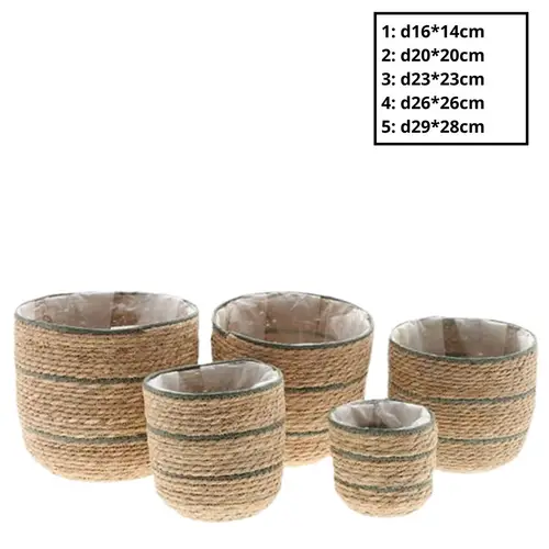 Korb Übertopf Santo grün 5/Set D29cm H28cm