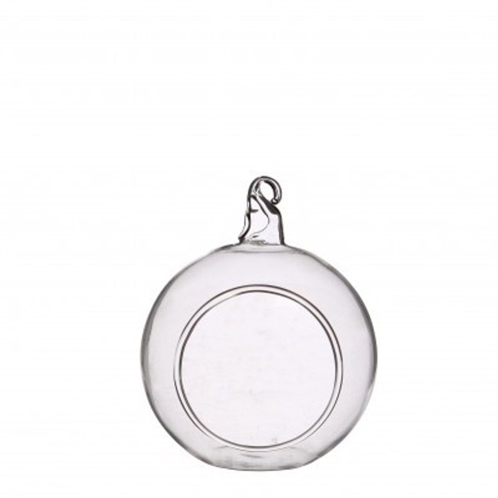 Glas Dekoball+Loch D06cm H06cm