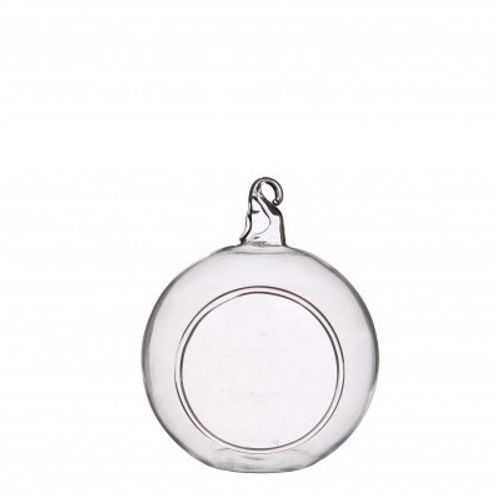 Glas Dekoball+Loch D06cm H06cm