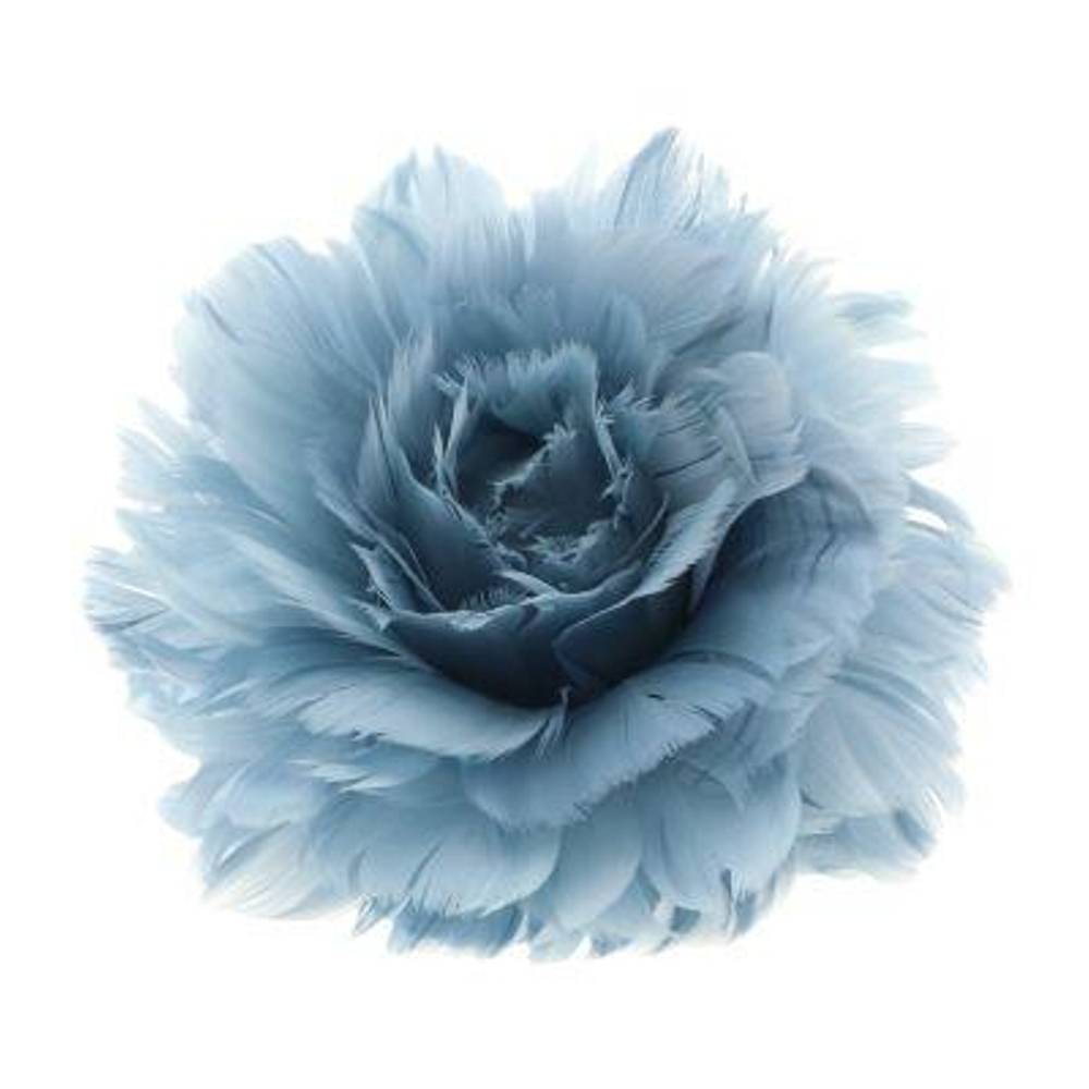 Klammer Feder Rose blau D11cm