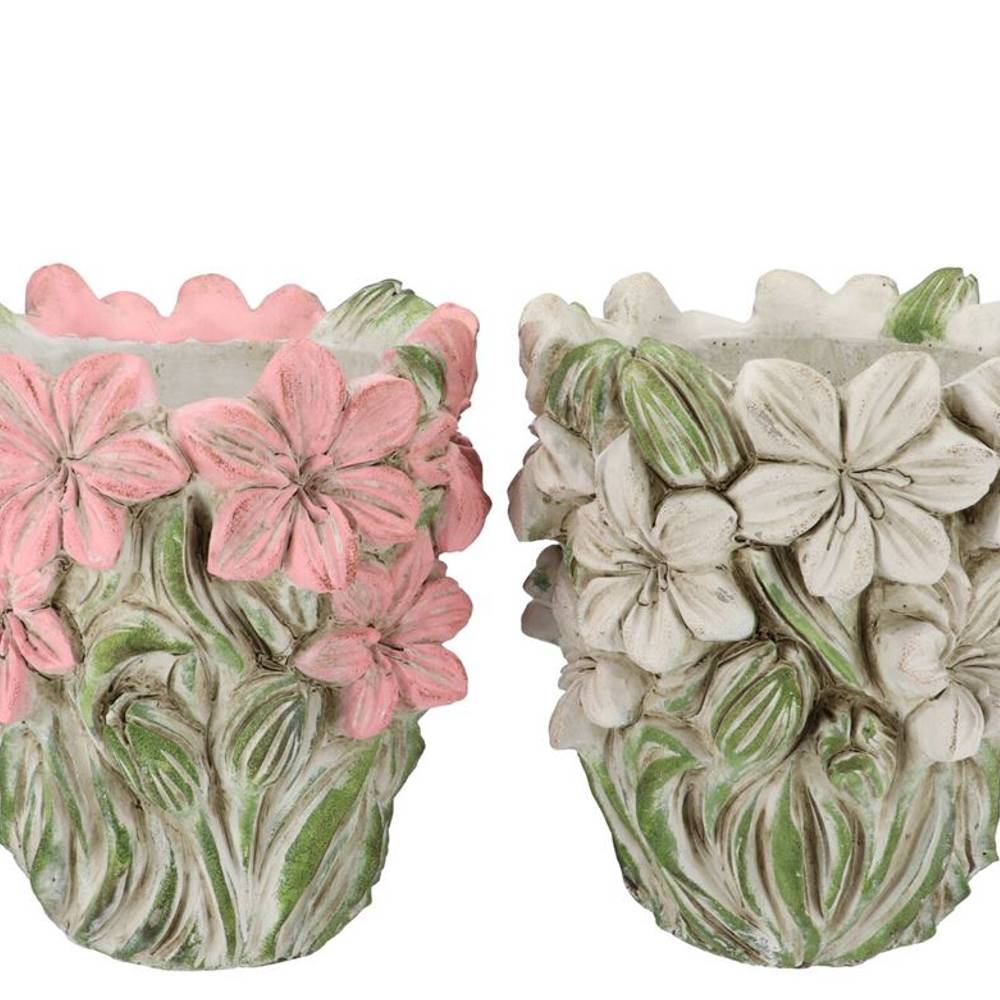 Beton Übertopf Dante Blume mix 28x27x29cm