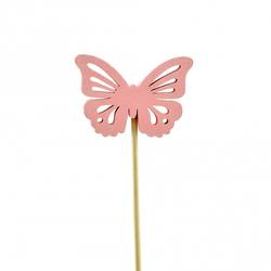 Schmetterling auf Stab rosa H20cm 6cm