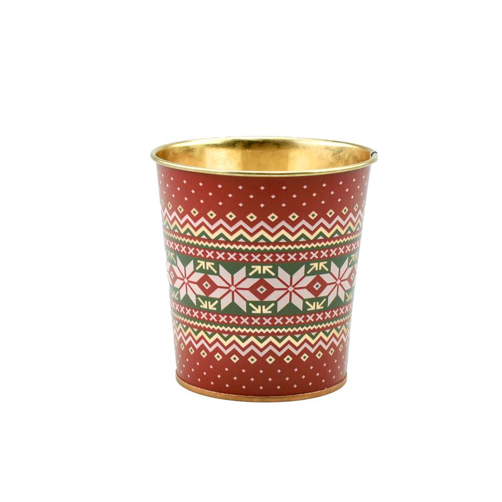Zink Übertopf Esra rot D10cm H10cm