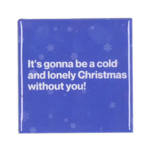 Fliese Kalt und Einsam Weihnachten blau 10x10x1cm