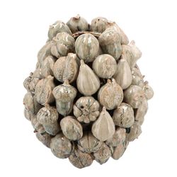Keramik Vase Wald Früchte grün D20cm H22cm