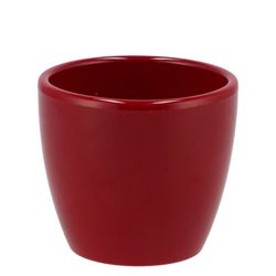Blumentopf Glanz Weinrot