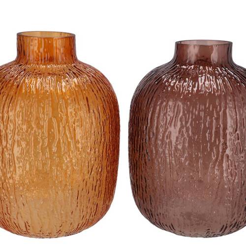 Glas Vase Marly mix braun 21×21×28cm
