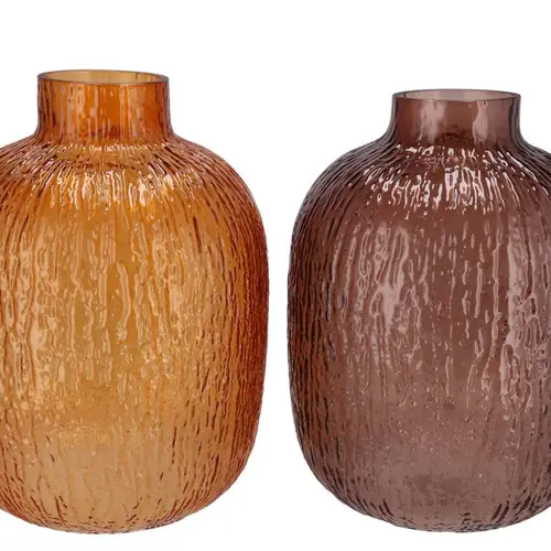 Glas Vase Marly mix braun 21×21×28cm