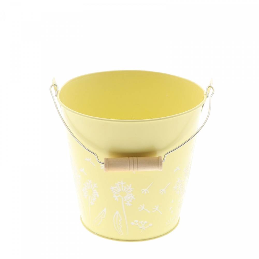 Zink Eimer Celo gelb D13cm H12cm