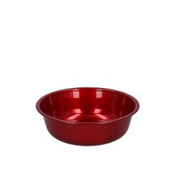 Zink Schale rot rund d24cm h6cm