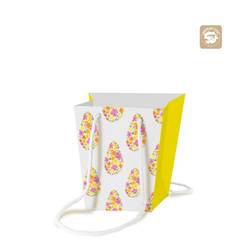 Tasche Maulice weiss/gelb 15x10x17cm