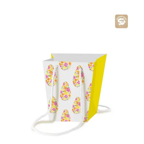 Tasche Maulice weiss/gelb 15x10x17cm