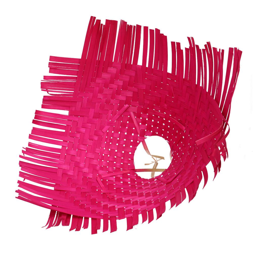 Strausshalter Bambus rosa flechten D34cm