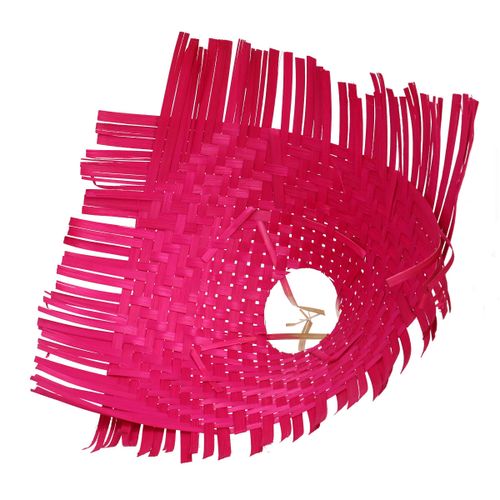 Strausshalter Bambus rosa flechten D34cm
