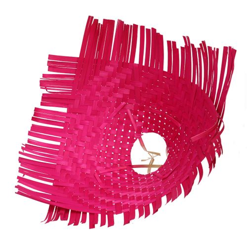 Strausshalter Bambus rosa flechten D34cm