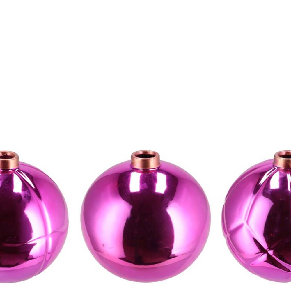 Weihnachtskugel Vase fuchsia 19x19x17cm
