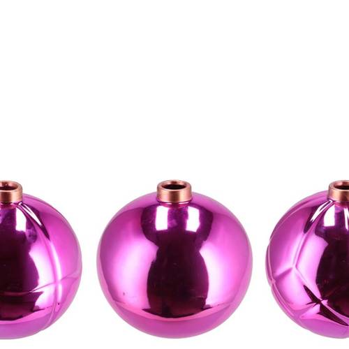 Weihnachtskugel Vase fuchsia 19x19x17cm