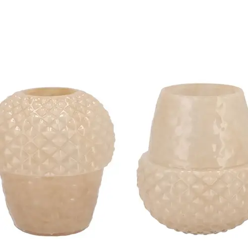 Keramik Vase Eichel creme 17x17x19cm